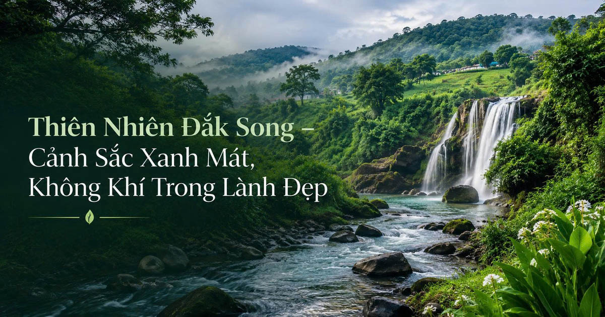Thiên Nhiên Đắk Song – Cảnh Sắc Xanh Mát, Không Khí Trong Lành Đẹp